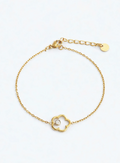 Lucie - Bracelet trèfle en acier inoxydable