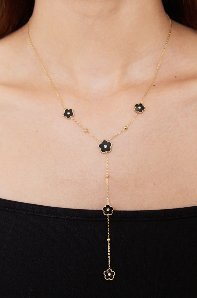 Clara - Collier fleurs en acier inoxydable